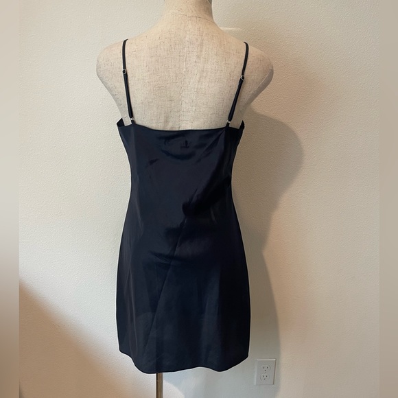 JCrew Navy Shift Dress | Size 4 | Laser cut Eyelet Dress w/ Slip - Picture 4 of 10